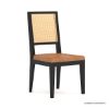 Picture of Descanso Modern Farmhouse Cane Back Leather Dining Chair