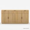 Picture of Descanso Solid Wood 3 Drawer Modern Fluted Sideboard