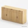 Picture of Descanso Solid Wood 3 Drawer Modern Fluted Sideboard