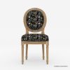 Picture of Morrisville French Oval Back Floral Velvet Dining Chair