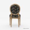 Picture of Morrisville French Oval Back Floral Velvet Dining Chair