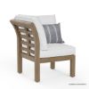 Picture of Amstetten Rustic Teak Wood Outdoor Corner Sofa