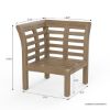 Picture of Amstetten Rustic Teak Wood Outdoor Corner Sofa