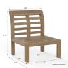 Picture of Amstetten Rustic Teak Wood Armless Outdoor Sofa