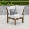 Picture of Amstetten Rustic Teak Wood Outdoor Corner Sofa