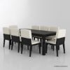 Picture of Hawkins Modern 8 Chair Parsons Dining Table Set