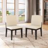 Picture of Hawkins Solid Wood Parsons Vegan Leather Dining Chair