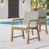 Picture of Collier Modern Wicker Outdoor Dining Chair With Arms