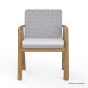 Picture of Collier Modern Wicker Outdoor Dining Chair With Arms