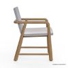 Picture of Collier Modern Wicker Outdoor Dining Chair With Arms