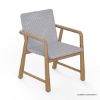 Picture of Collier Modern Wicker Outdoor Dining Chair With Arms