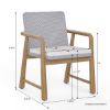 Picture of Collier Modern Wicker Outdoor Dining Chair With Arms