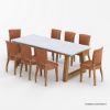 Picture of Detroit Solid Wood Marble Top Dining Table Set