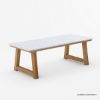 Picture of Detroit Solid Wood Marble Top Dining Table Set