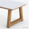Picture of Detroit Solid Wood Marble Top Dining Table Set