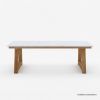 Picture of Detroit Solid Wood 8 Seater Dining Table with Marble Top