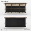 Picture of Meredith Solid Wood Industrial Kitchen Island with Storage