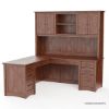 Picture of Dubrovnik Solid Wood Executive L-Shaped Home Office Desk With Hutch