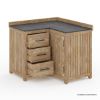 Picture of Monroe Rustic 5 Piece Outdoor Kitchen Set with Fridge Space