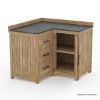 Picture of Monroe Rustic 5 Piece Outdoor Kitchen Set with Fridge Space
