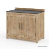 Picture of Monroe Rustic 5 Piece Outdoor Kitchen Set with Fridge Space
