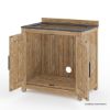 Picture of Monroe Rustic 5 Piece Outdoor Kitchen Set with Fridge Space