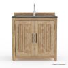 Picture of Monroe Rustic Outdoor Kitchen Cabinet with Sink Space