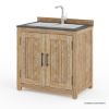 Picture of Monroe Rustic Outdoor Kitchen Cabinet with Sink Space