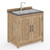 Picture of Monroe Rustic Outdoor Kitchen Cabinet with Sink Space