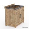 Picture of Monroe Rustic Outdoor Kitchen Cabinet with Sink Space