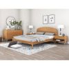 Picture of Avondale Teak Wood Scandi-Modern Nightstand With Drawer