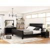 Picture of Modern Simplicity Solid Wood Black Bedroom Dresser With 8 Drawers
