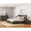 Picture of El Dorado Mahogany Wood Gray Bedroom 4 Drawer Dresser With Shelves