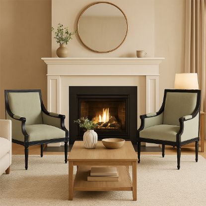 Durbuy Modern Living Room Accent Chair with Armrest Set of 2