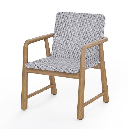 Picture of Collier Modern Wicker Outdoor Dining Chair With Arms