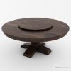 Picture of Missouri Pedestal Round Dining Table with Lazy Susan