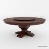 Picture of Missouri Pedestal Round Dining Table with Lazy Susan