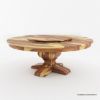 Picture of Missouri Pedestal Round Dining Table with Lazy Susan