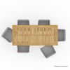 Picture of Amelia Solid Wood Teak Outdoor Dining Set for 6