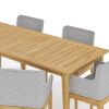 Picture of Amelia Solid Wood Teak Outdoor Dining Set for 6