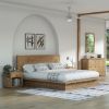 Picture of Britain Rustic Teak Wood 1 Drawer Bedside Nightstand