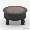 Picture of Nogales 3 Legged Solid Wood Black Round Coffee Table