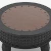Picture of Nogales 3 Legged Solid Wood Black Round Coffee Table
