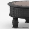 Picture of Nogales 3 Legged Solid Wood Black Round Coffee Table
