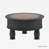 Picture of Nogales 3 Legged Solid Wood Black Round Coffee Table