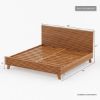 Picture of Hackney Mid-Century Modern Teak Wood 4 Piece Bedroom Collection