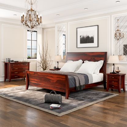 Picture of Georgia Modern 4 Piece Solid Wood Bedroom Set