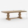 Picture of Rutherglen Rustic Solid Wood Trestle Pedestal Base Dining Table