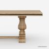 Picture of Rutherglen Rustic Solid Wood Trestle Pedestal Base Dining Table