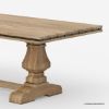 Picture of Rutherglen Rustic Solid Wood Trestle Pedestal Base Dining Table